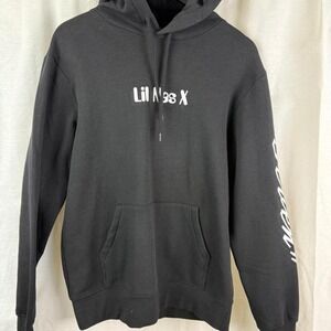 Men's H&M Lil Nas X 'The Sad Cowboy' Album Graphic Seven Black Hoodie Size Small